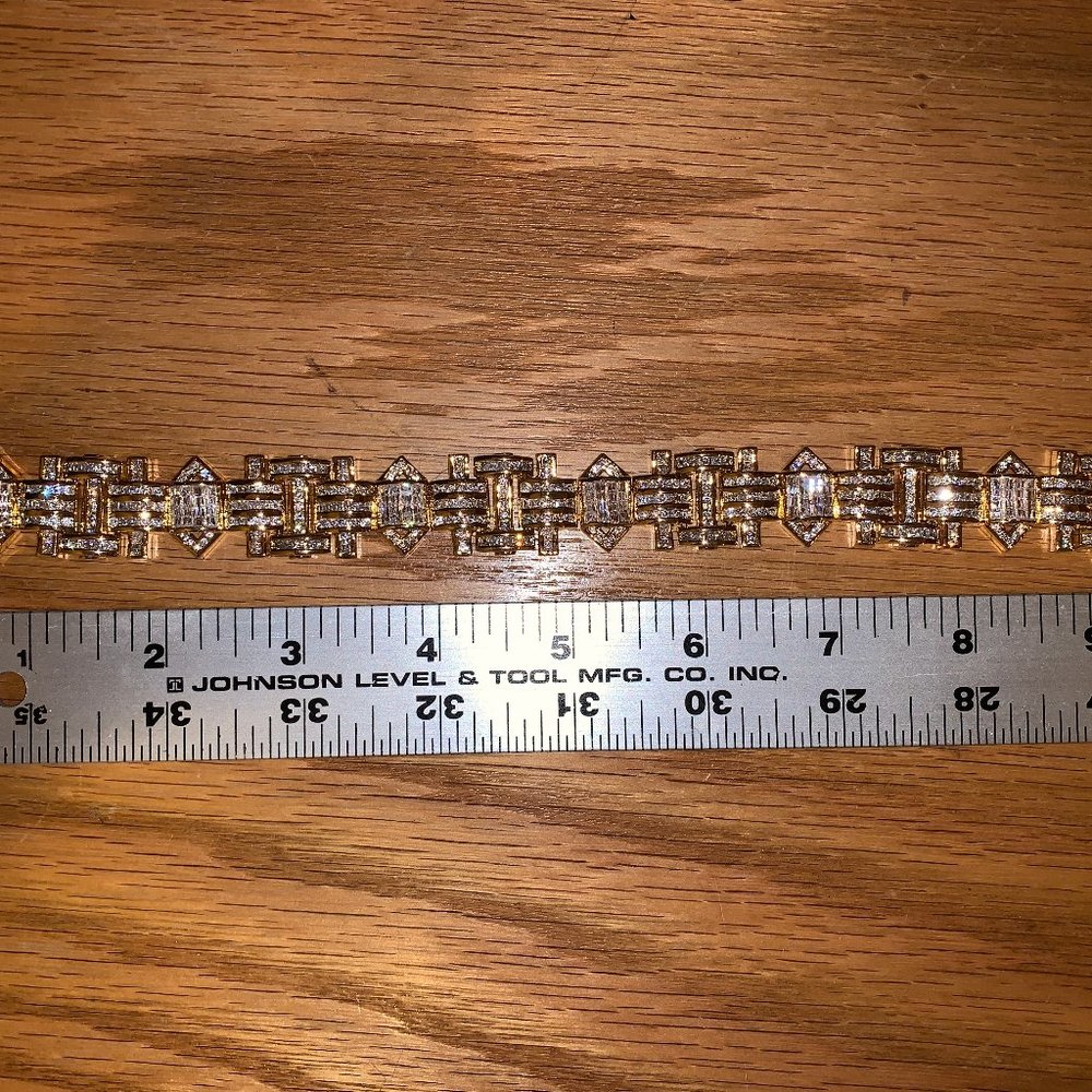I CITY SKYLINE VERMEIL GOLD MEN'S BRACELET  NEW!